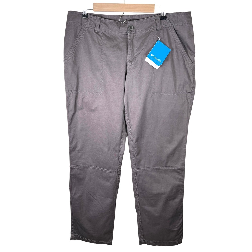 Columbia Teton Trail Tech Straight Leg Pants Womens‎ 16 Regular Grey Hiking